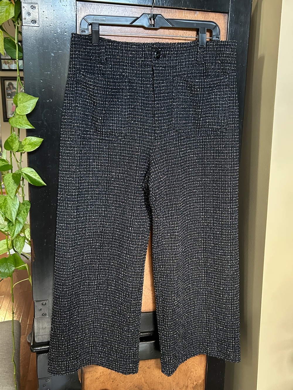 MAEVE the Colette Black Multi Color Tweed Ankle Pants sz 30